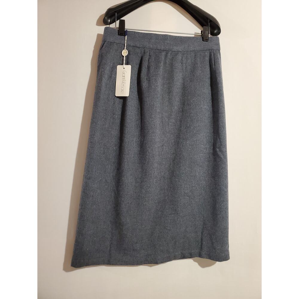 Gianni Versace Italy NWT Deadstock VTG Wool Wrap Skirt Womens Size 46 US L Gray - Picture 3 of 9